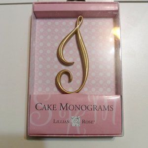 Gold 'I' Cake Topper